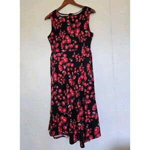 Yisijnet Dress Womens S Rose Babydoll Dark Floral Romantic Goth Midi Whimsygoth